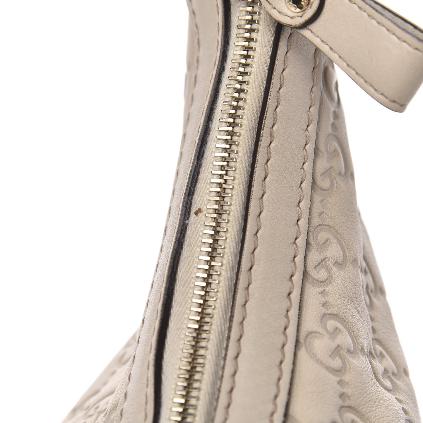 Guccissima Medium Lovely Heart Hobo Off White