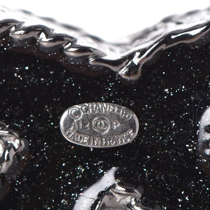 Chanel Ruthenium Crystal CC Brooch Black 4 of 4