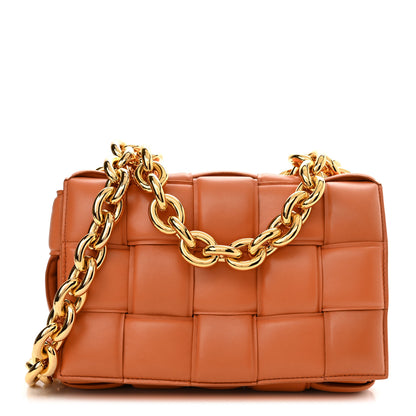 Bottega Veneta Lambskin Maxi Intreccio Padded Chain Cassette Crossbody Bag Clay 1 of 9