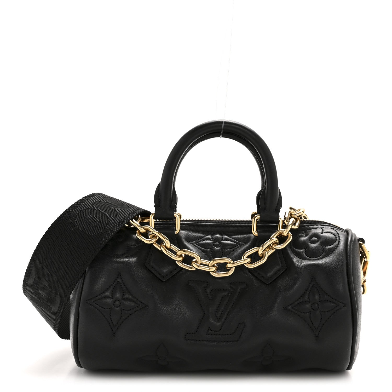 Louis Vuitton Calfskin Bubblegram Papillon BB Black 1 of 12