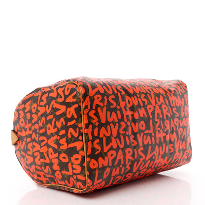 Louis Vuitton Monogram Graffiti Speedy 30 Orange 4 of 17