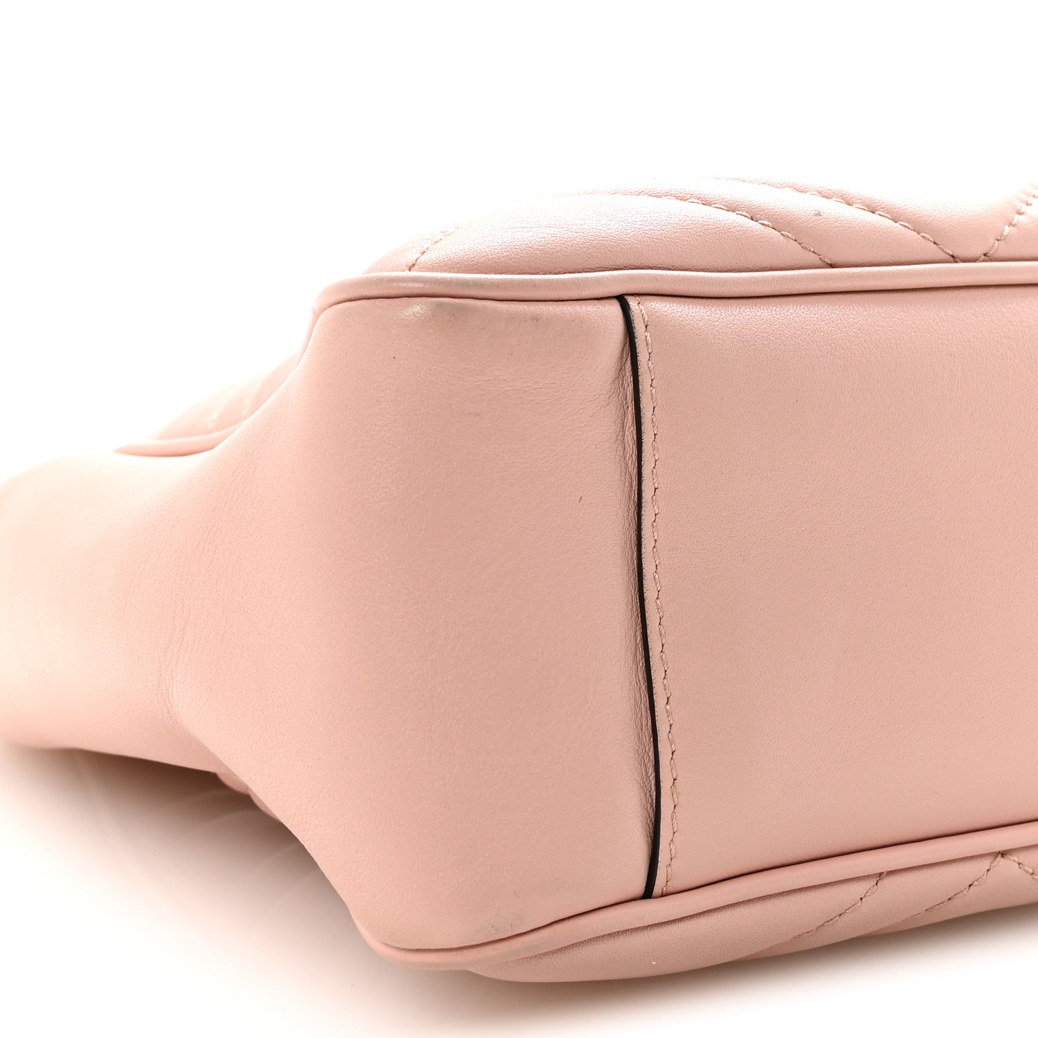 Gucci Calfskin Matelasse Medium GG Marmont Open Top Shoulder Bag Perfect Pink 9 of 10