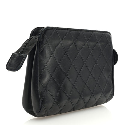 Chanel Calfskin Diamond Stitch Small Cosmetic Case Black 3 of 7