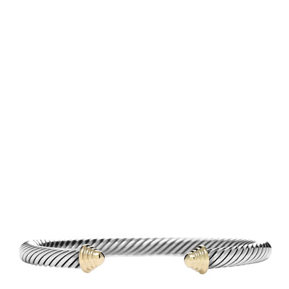 David Yurman Sterling Silver 14K Yellow Gold 5mm Cable Classics Bracelet 1 of 3