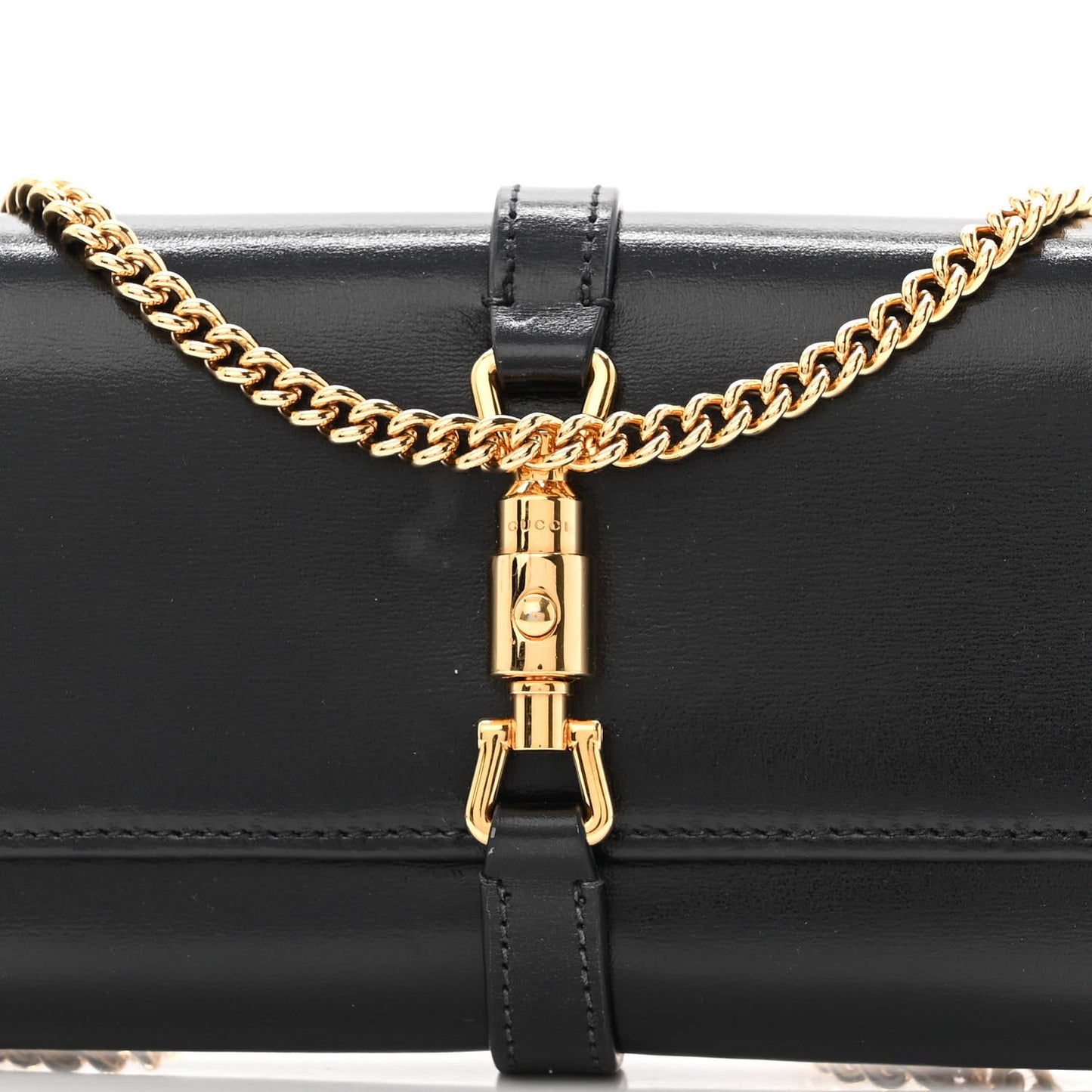 Calfskin Jackie 1961 Chain Wallet Black