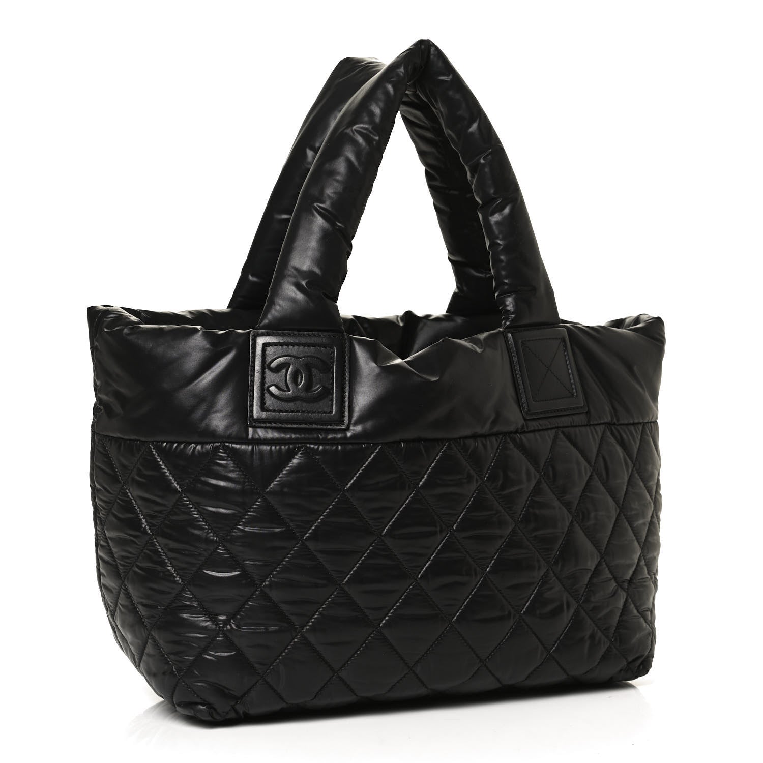 Chanel Nylon Quilted Small Coco Cocoon Tote Black 2 of 9