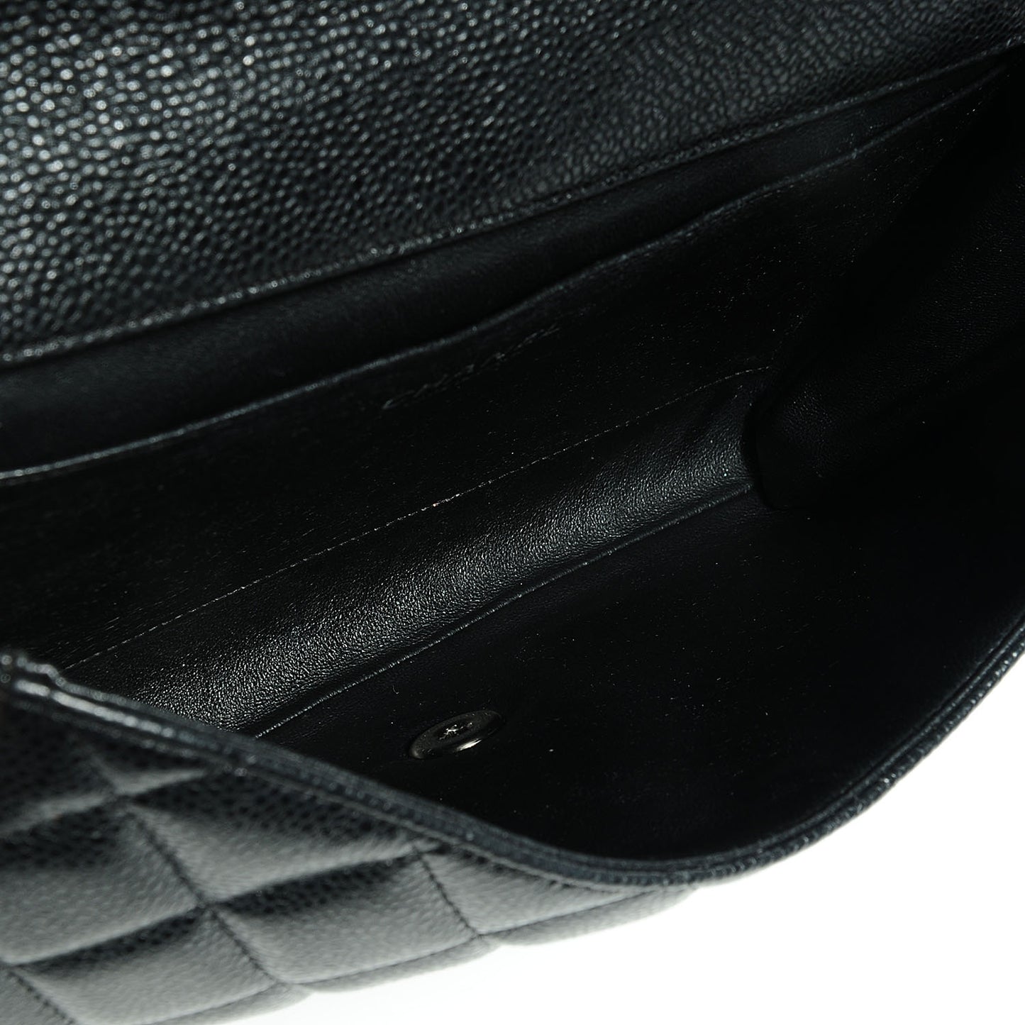 Caviar Clutch Flap Black