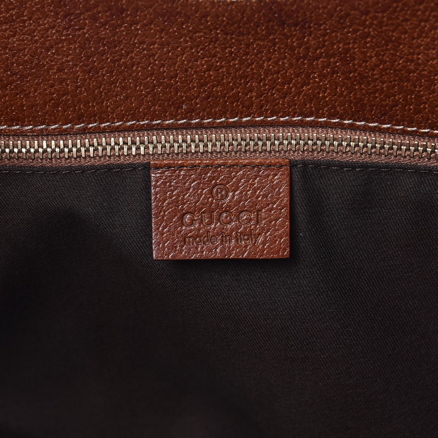 Monogram Bamboo Handle Tote Tan