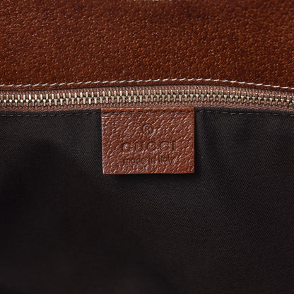 Gucci Monogram Bamboo Handle Tote Tan 6 of 8