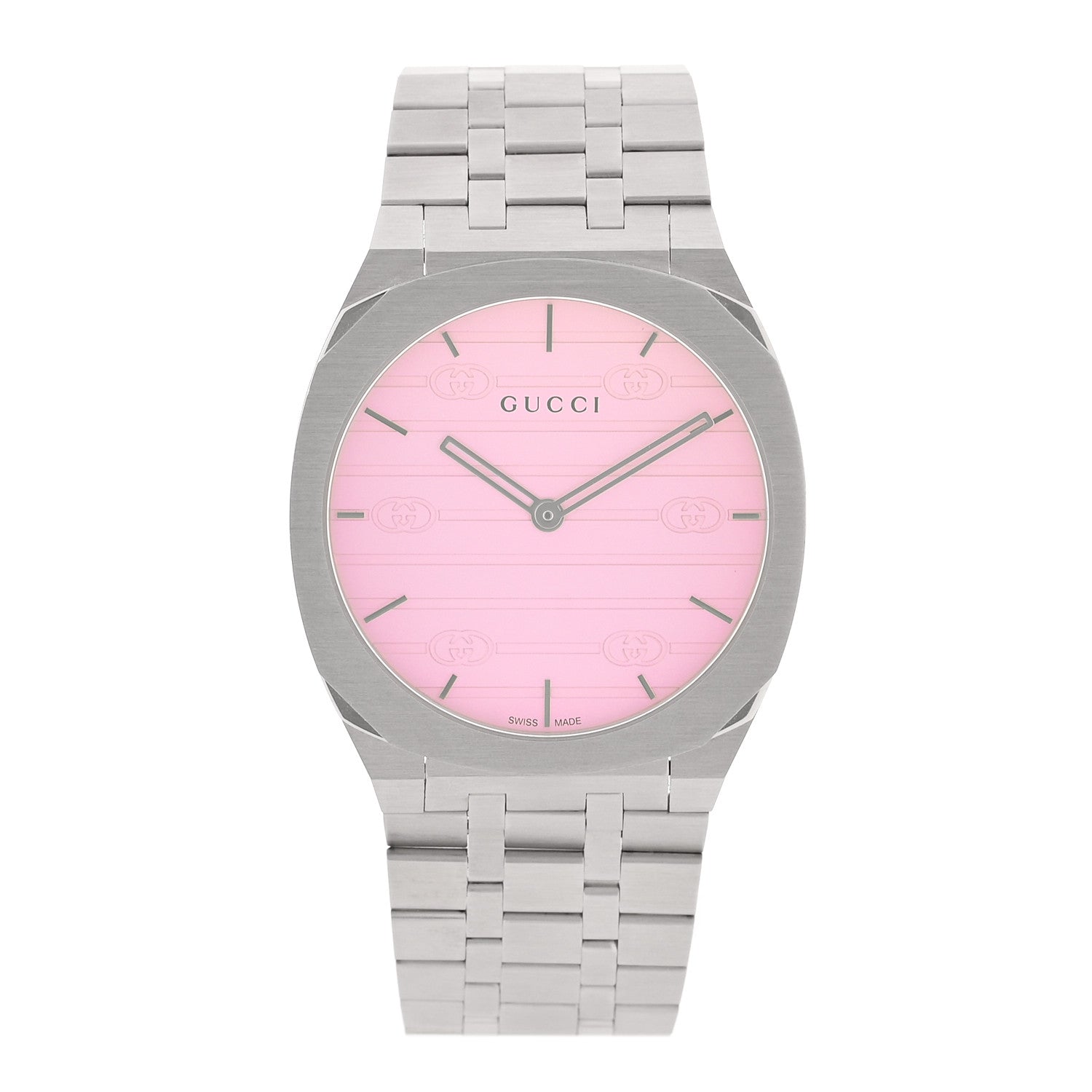 Gucci Stainless Steel 38mm 25H Quartz Watch Pink 1 of 4