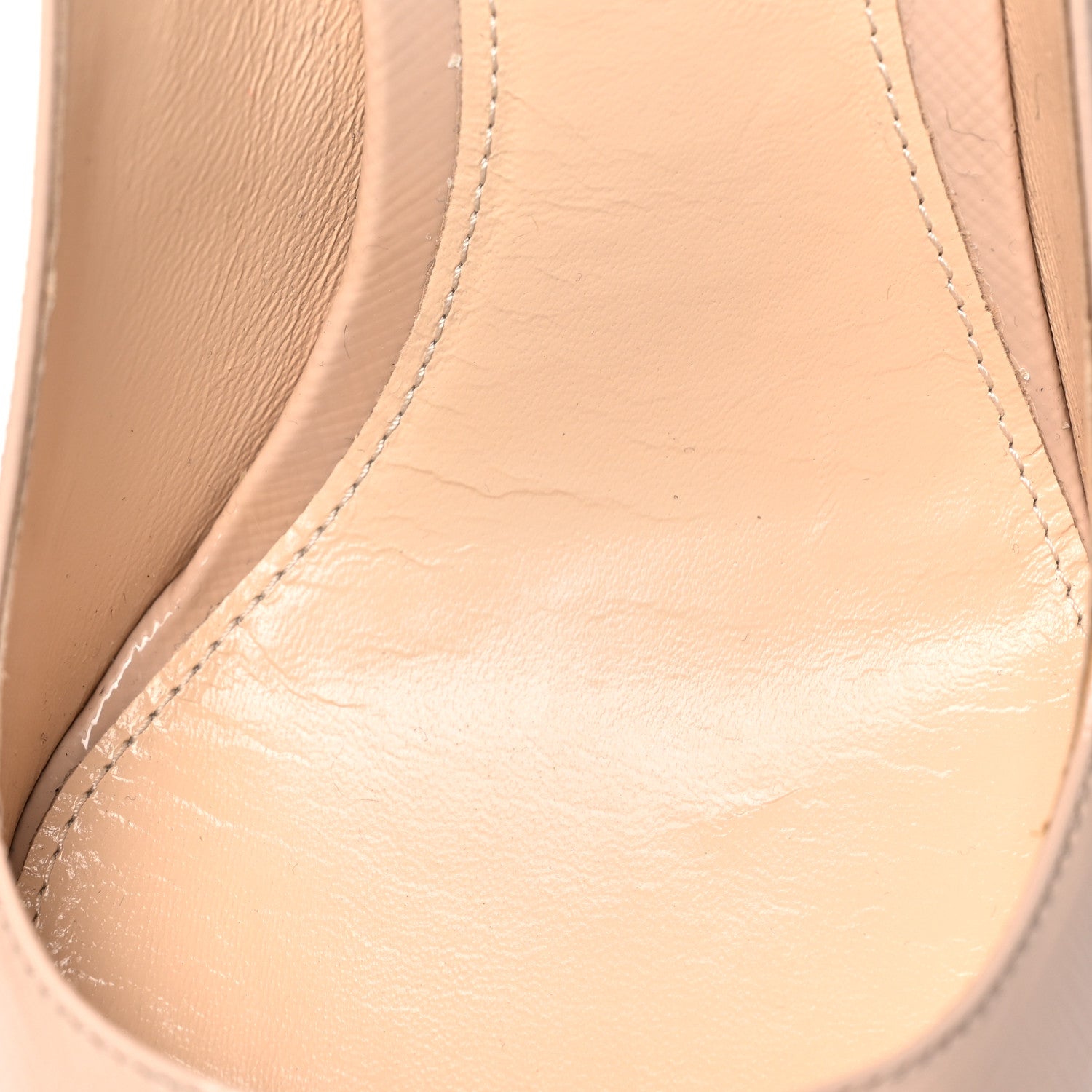 Prada Saffiano Patent Pumps 38.5 Cipria 9 of 9