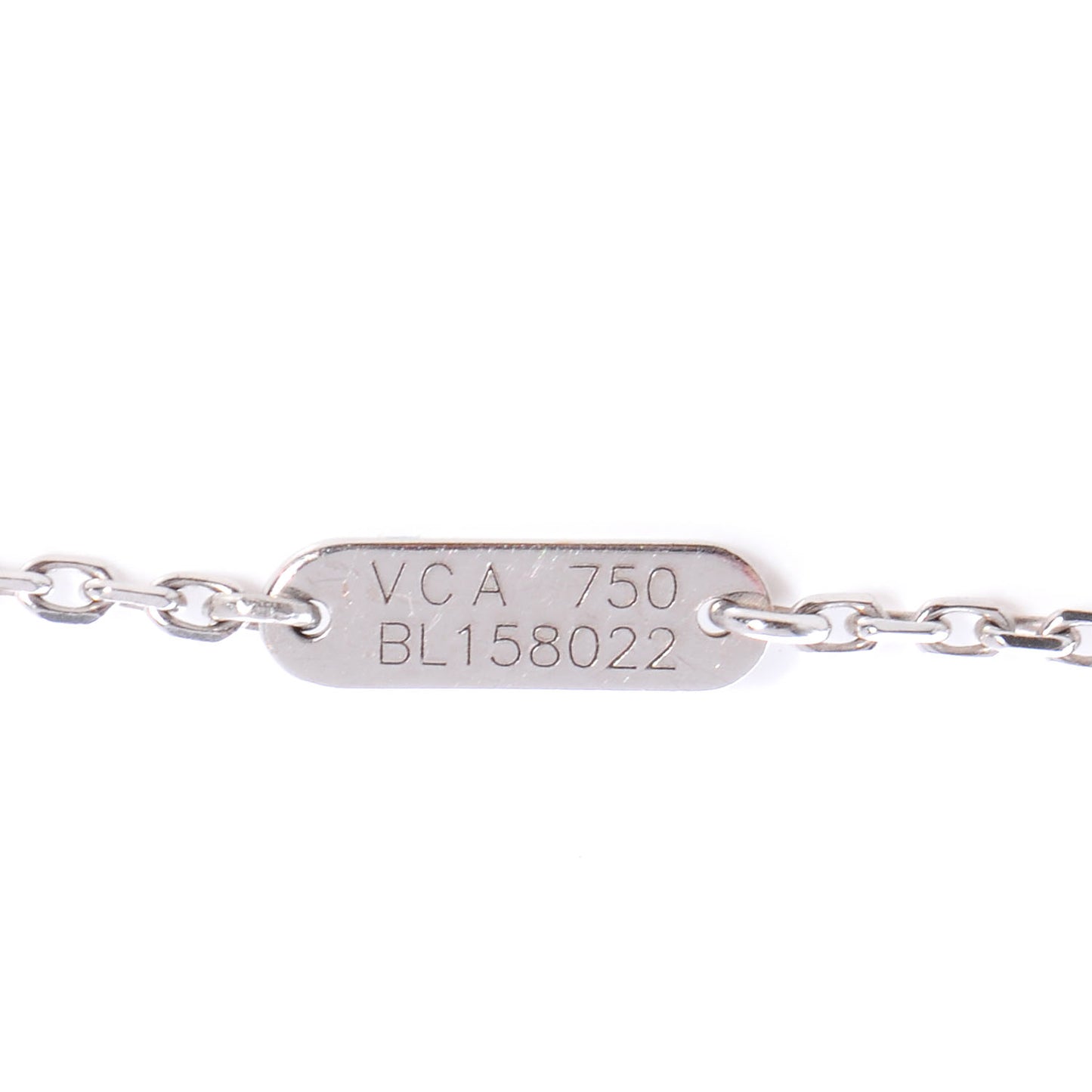 18k White Gold Mother of Pearl Sweet Alhambra Heart Pendant