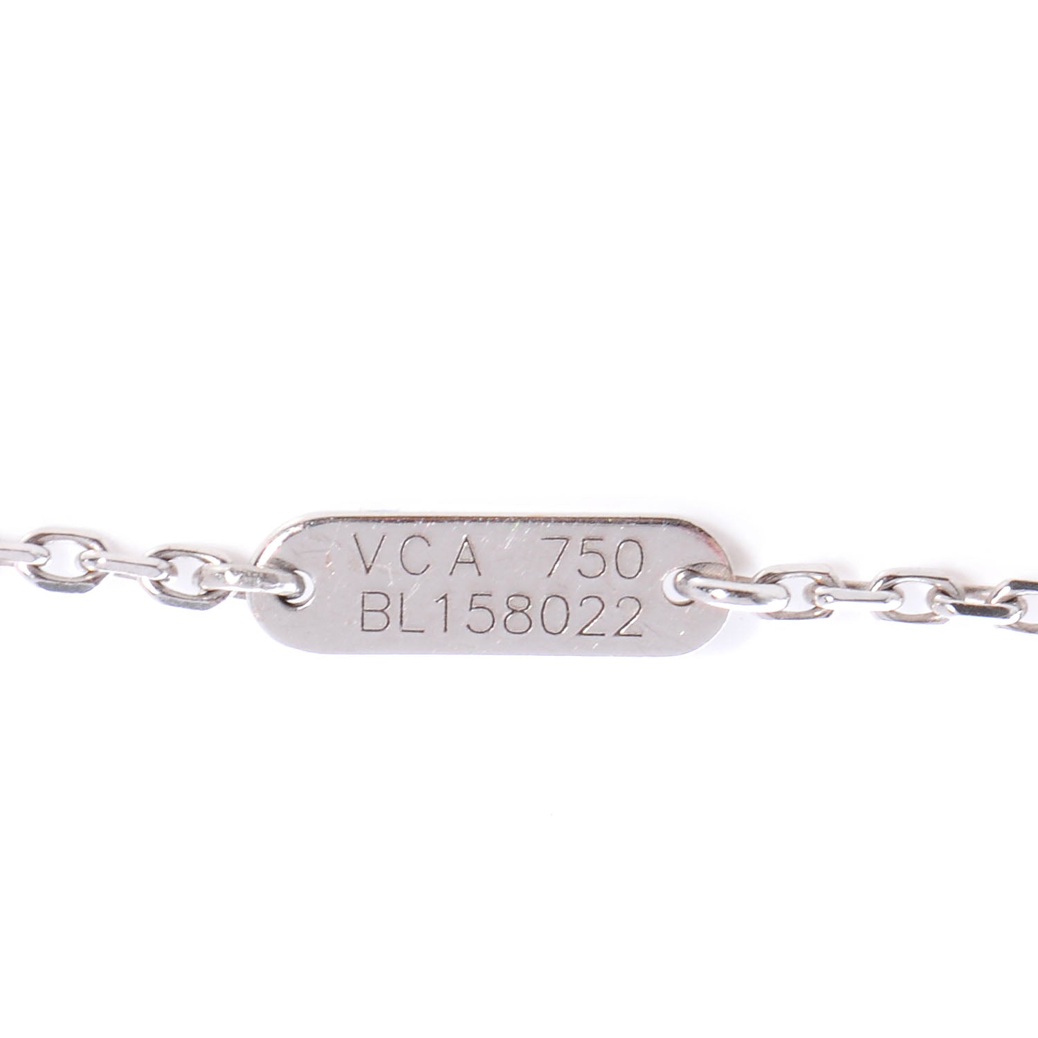 Van Cleef & Arpels 18k White Gold Mother of Pearl Sweet Alhambra Heart Pendant 6 of 6