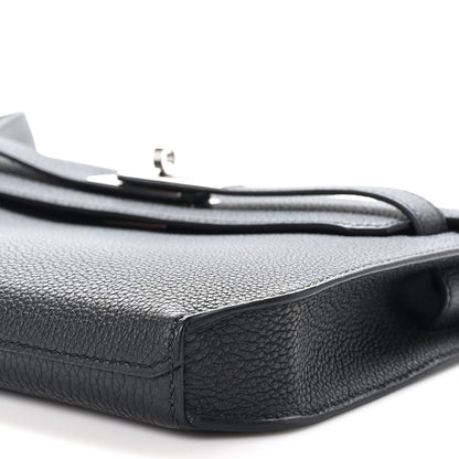 Hermes Togo Verso Kelly Depeches 25 Pouch Black Bamboo 11 of 12