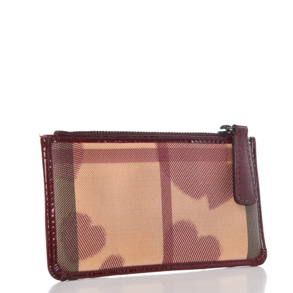 Burberry Nova Check Heart Coin Case Berry Red 3 of 8