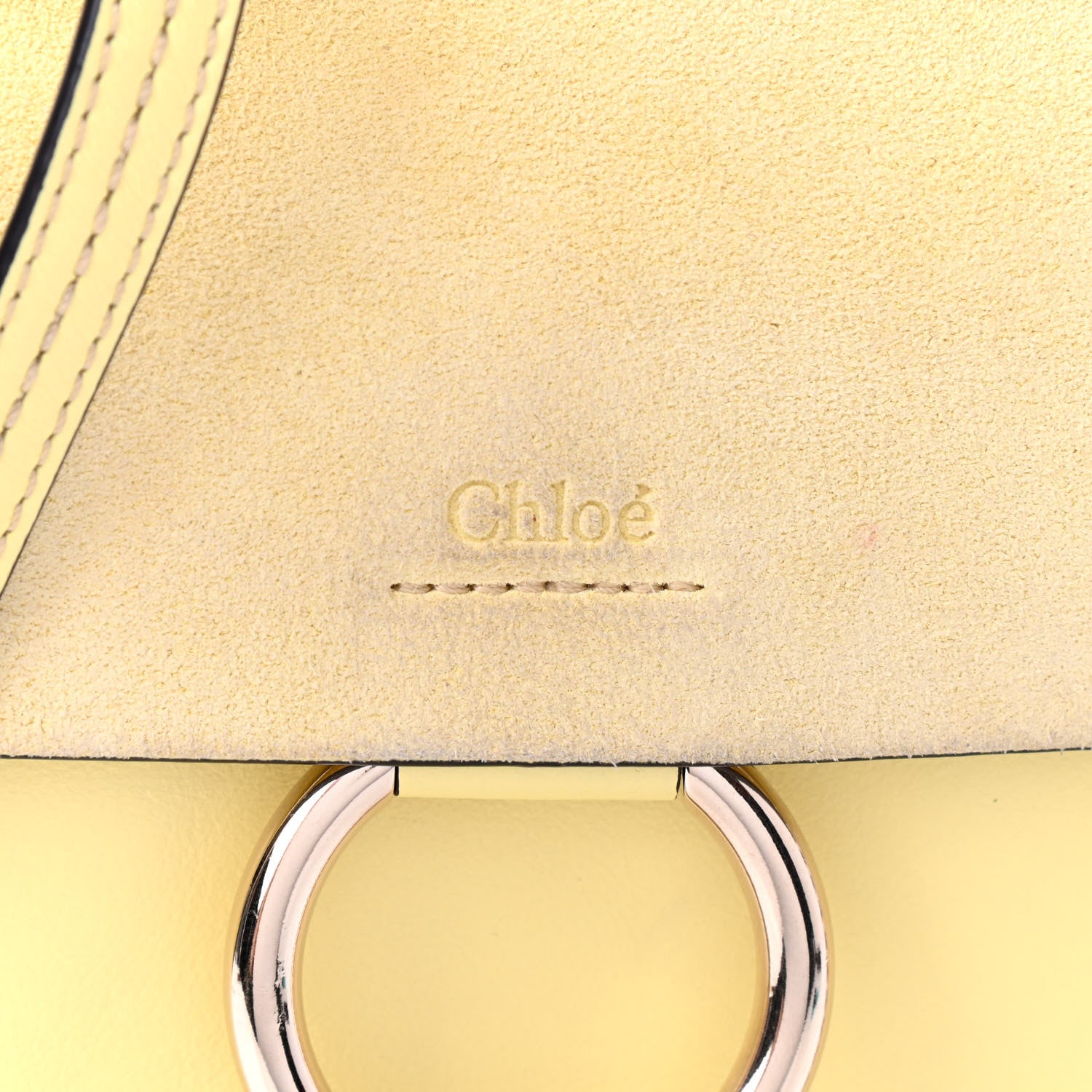 Chloe Suede Calfskin Mini Faye Bracelet Bag Lemonade 9 of 9