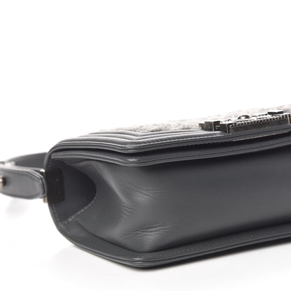 Chanel Tweed Calfskin Small Boy Flap Grey 8 of 12