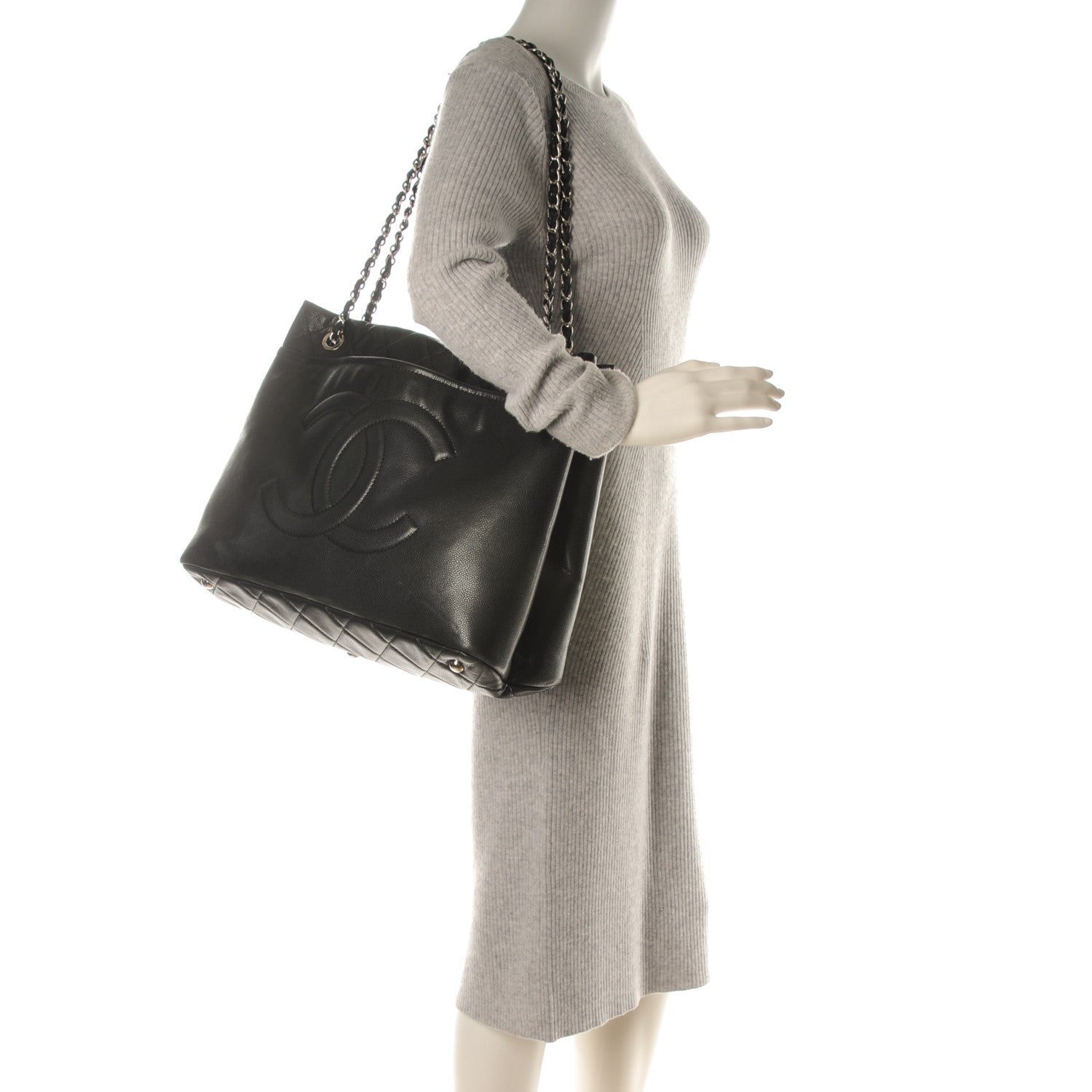 Chanel Caviar Timeless CC Soft Tote Black 2 of 8