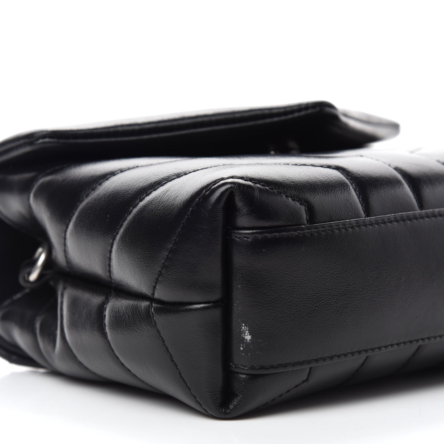 Saint Laurent Calfskin Y Quilted Monogram Toy Loulou Crossbody Bag Black 10 of 14