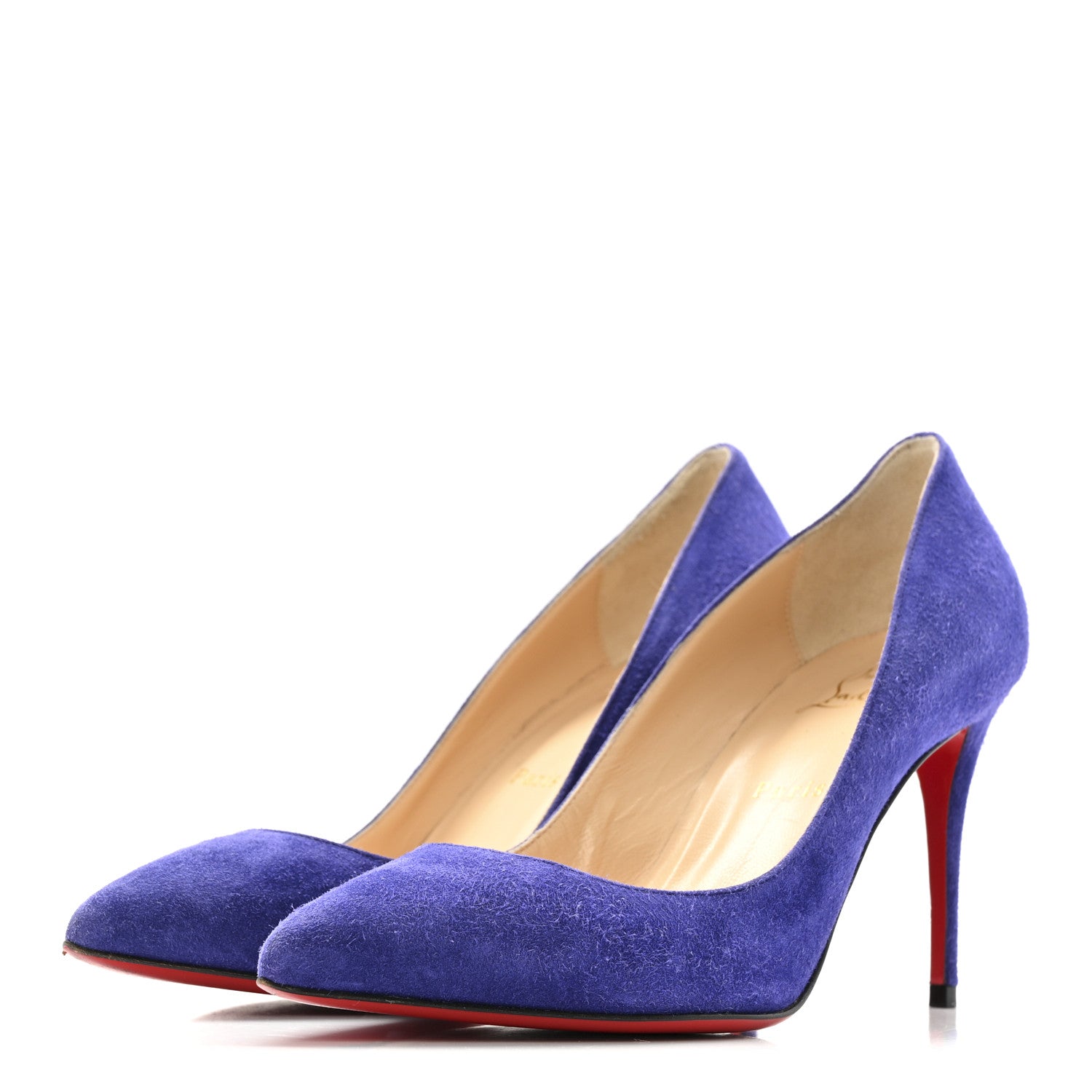 Christian Louboutin Suede Pigalle Follies 100 Pumps 39 Royal Blue 4 of 12