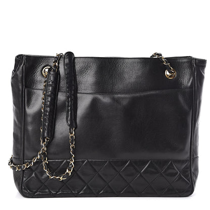 Chanel Lambskin Quilted Shopping Tote Black 1 of 15