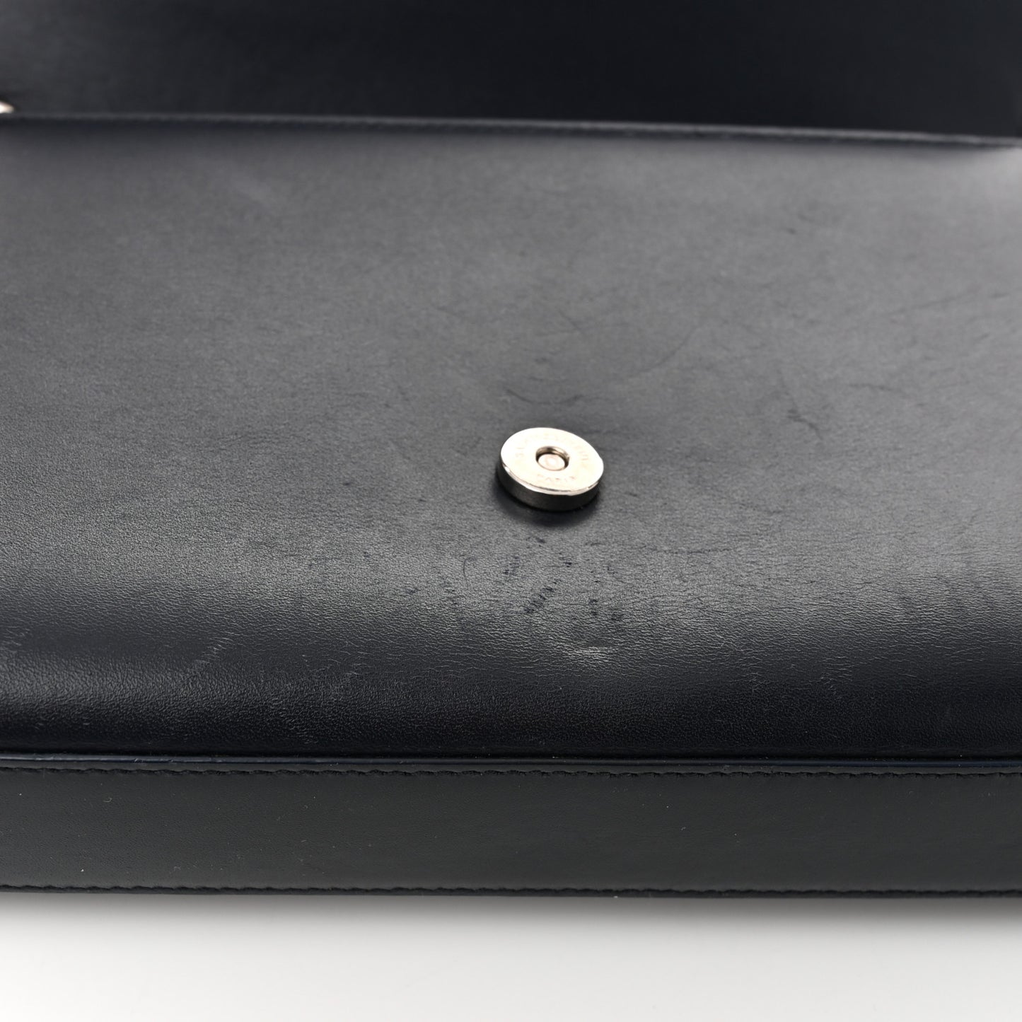 Smooth Calfskin Medium Classic Monogram Kate Tassel Satchel Marine