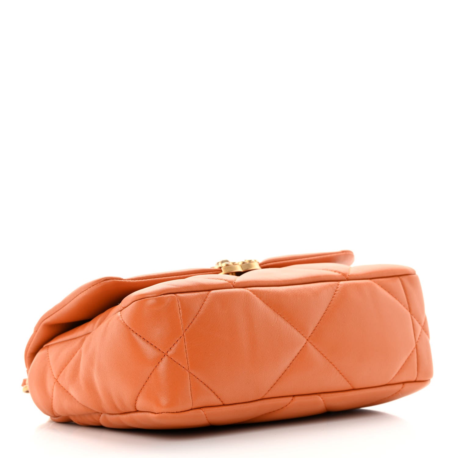 Chanel Lambskin Quilted Medium Chanel 19 Flap Light Brown 4 of 13