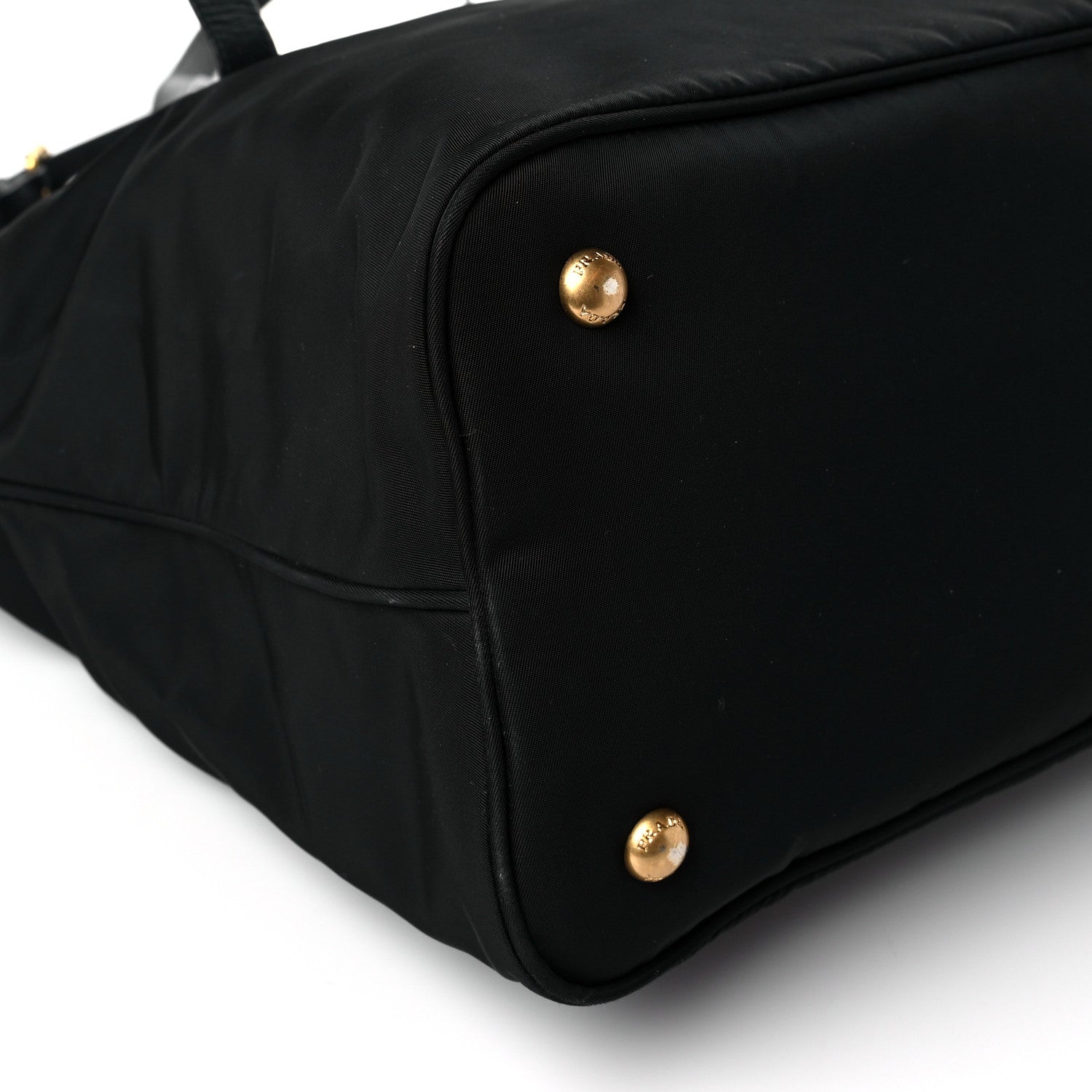 Prada Tessuto Nylon Soft Calfskin Tote Black 9 of 15