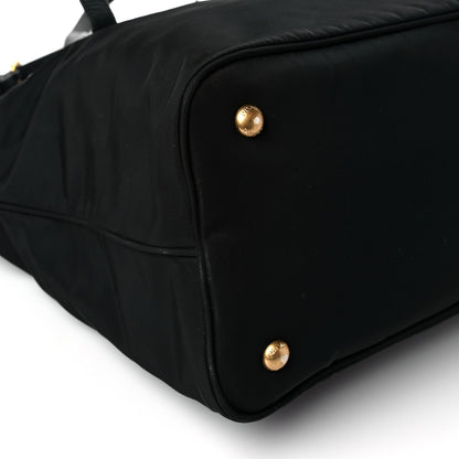 Prada Tessuto Nylon Soft Calfskin Tote Black 9 of 15