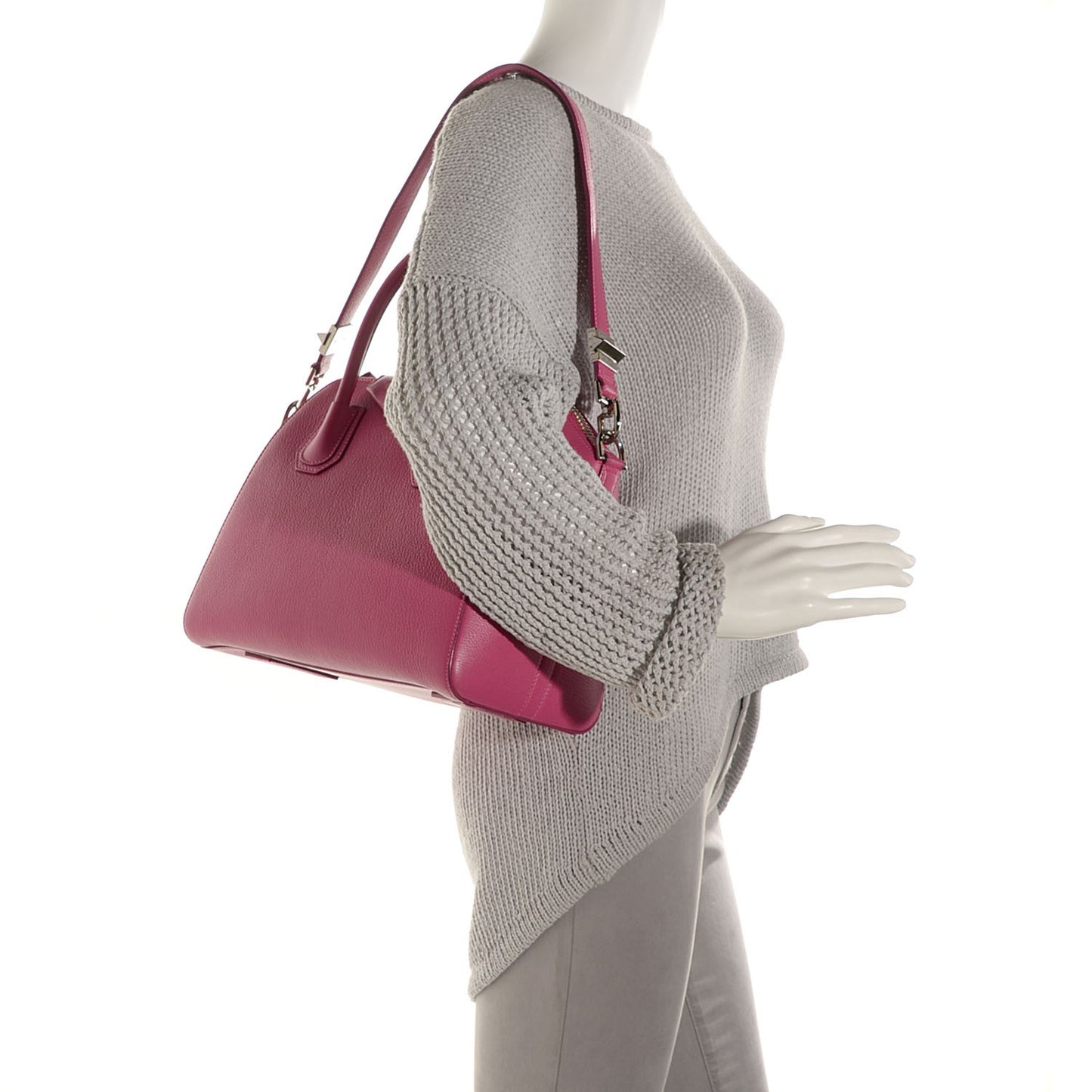 Sugar Goatskin Small Antigona Fuchsia