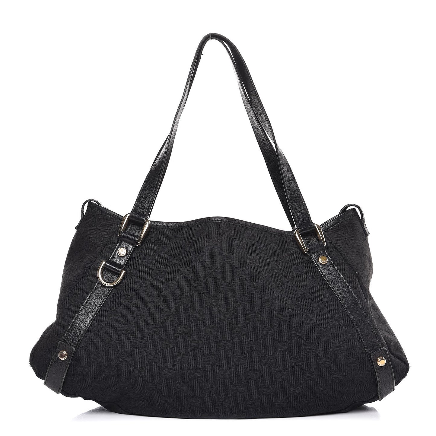 Monogram Medium Abbey Shoulder Bag Black