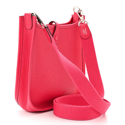 Hermes Taurillon Clemence Evelyne TPM Rose Extreme 3 of 11