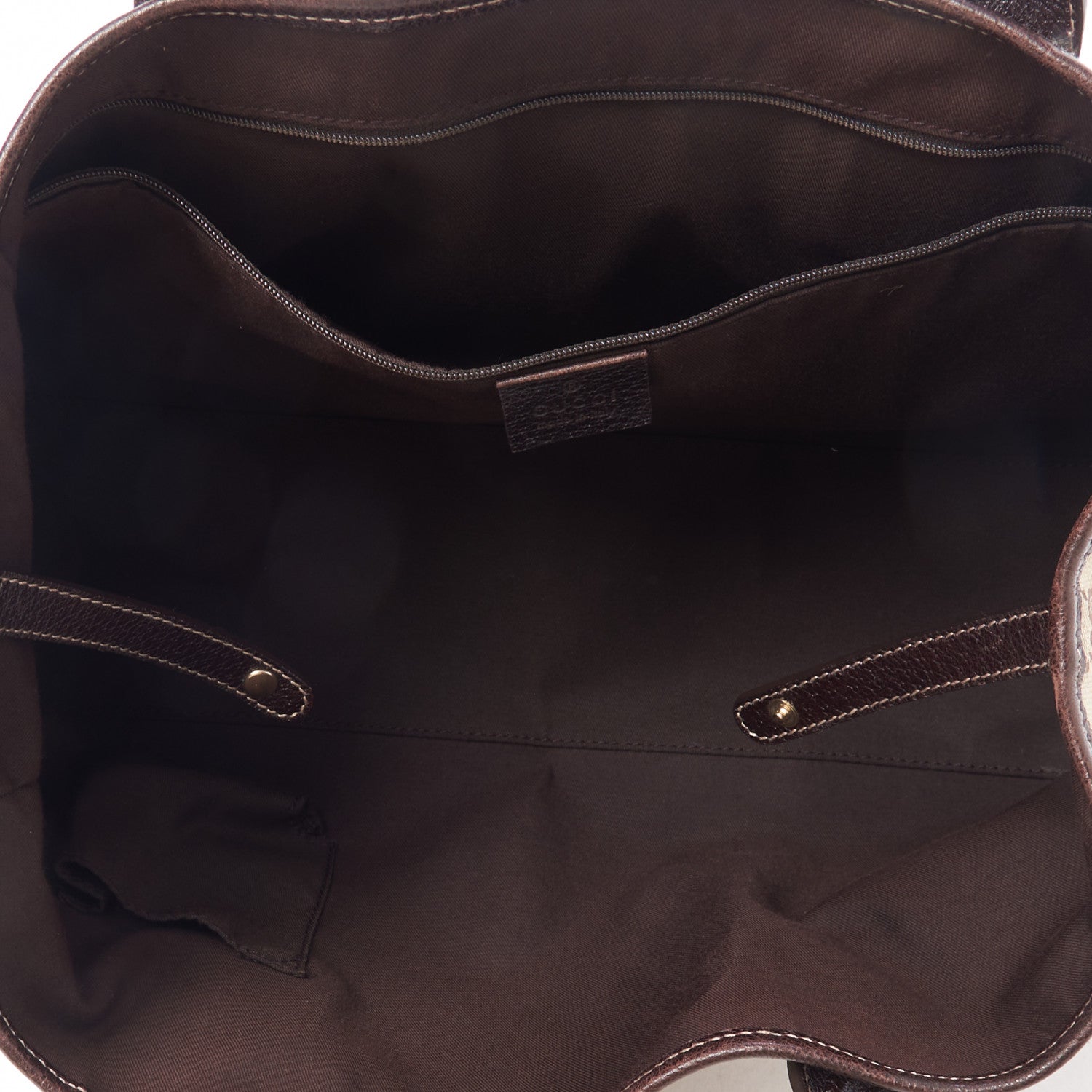 Gucci Monogram Medium Princy Tote Dark Brown 7 of 9