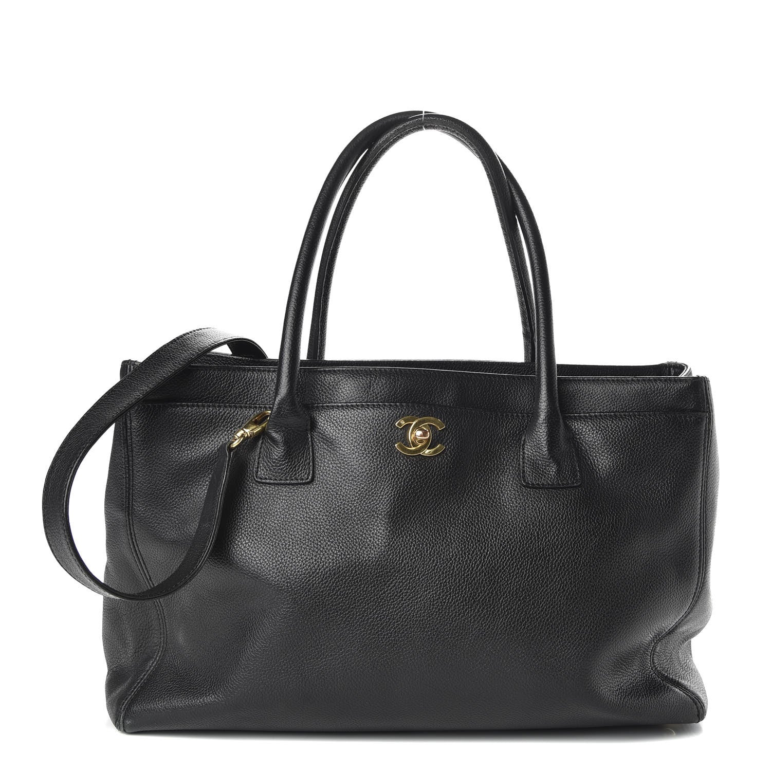 Chanel Calfskin Cerf Executive Shopper Tote Black 1 of 12