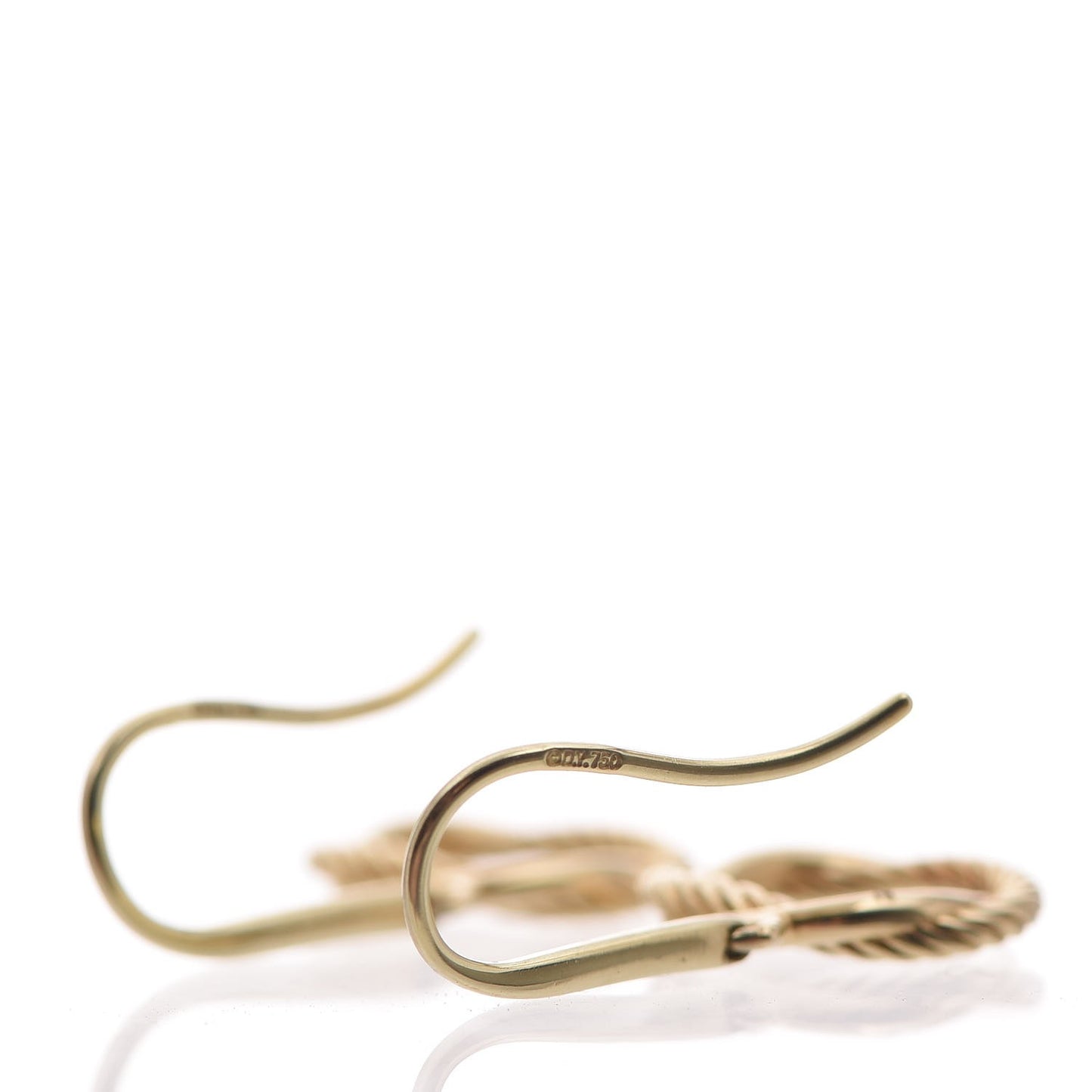 18K Yellow Gold Infinity Drop Earrings