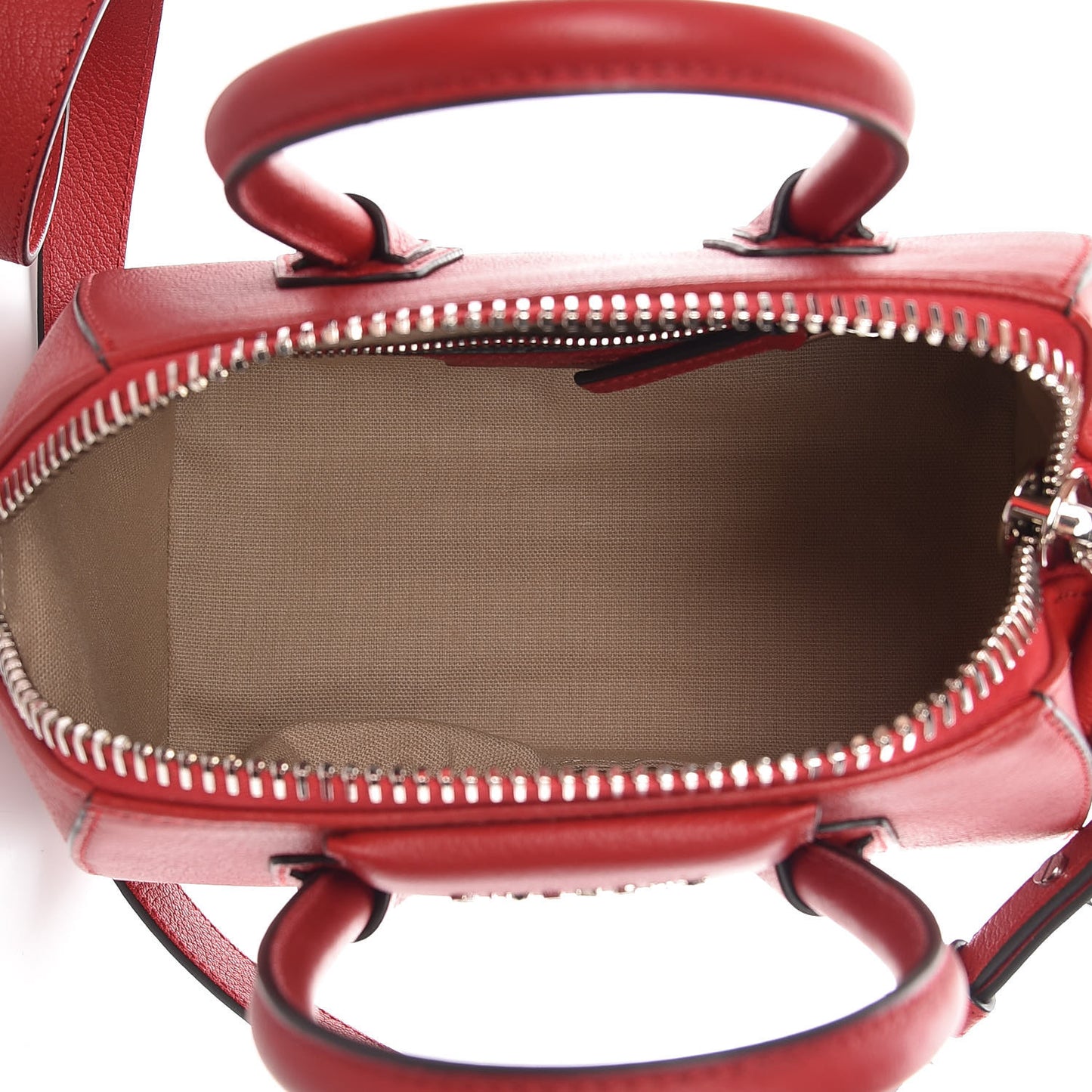 Sugar Goatskin Mini Antigona Bright Red