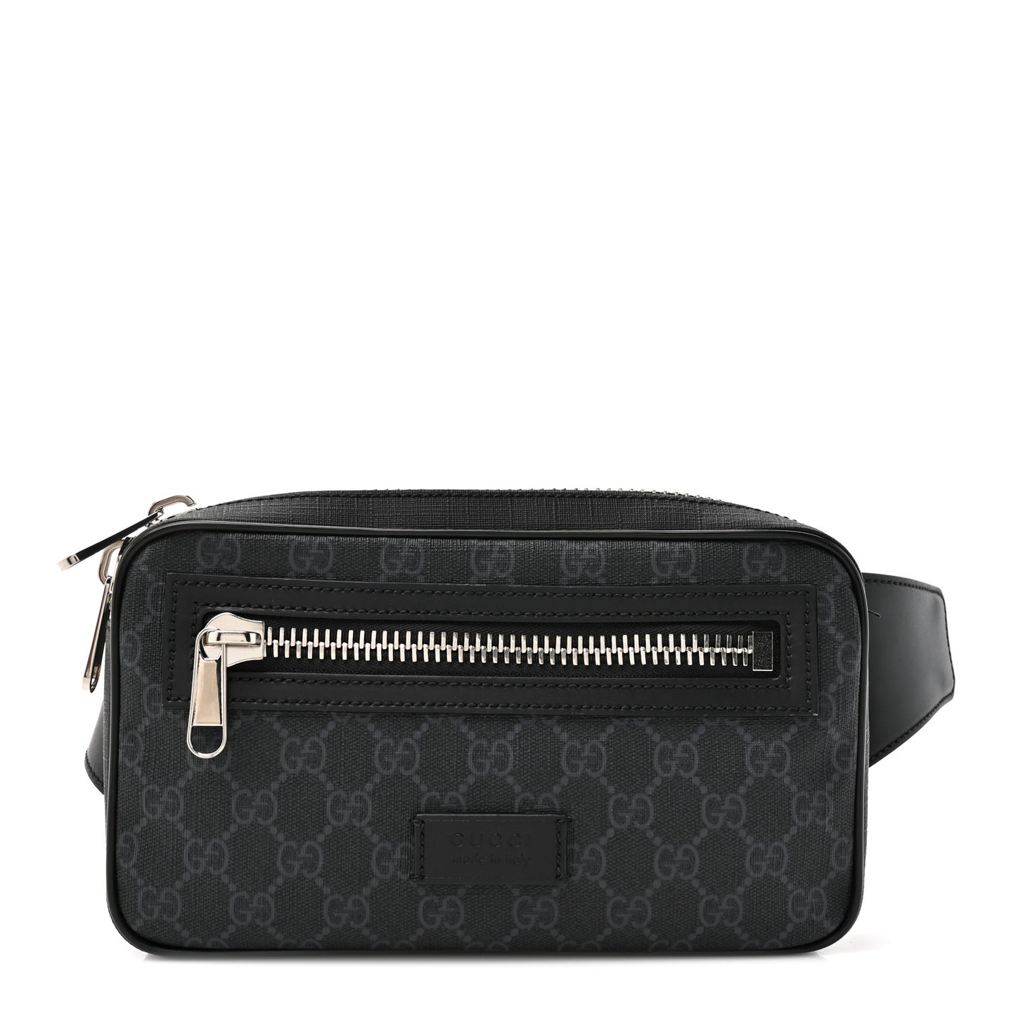 Soft GG Supreme Monogram Web Belt Bag Black Grey