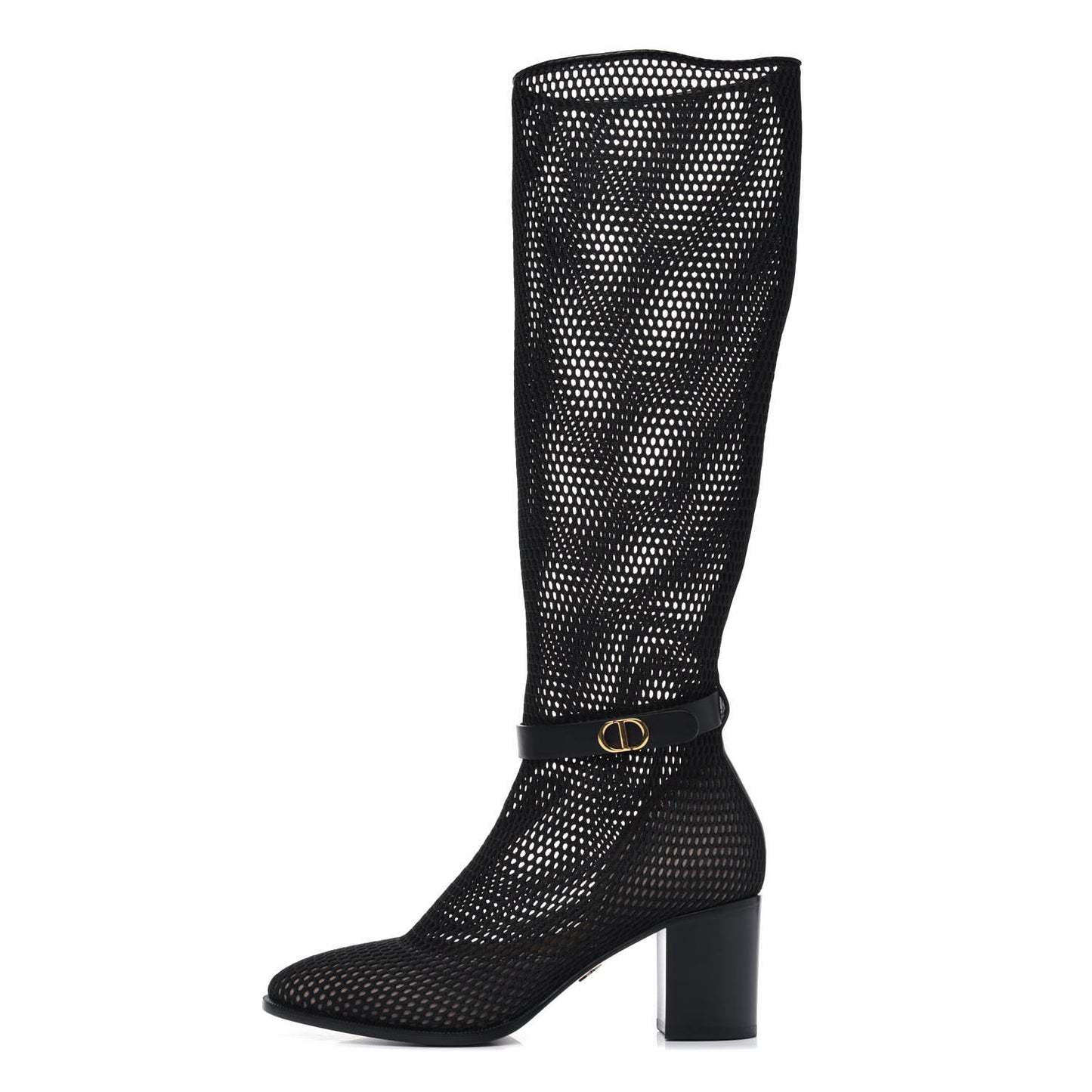 Calfskin Empreinte Resille High Boots 36 Black