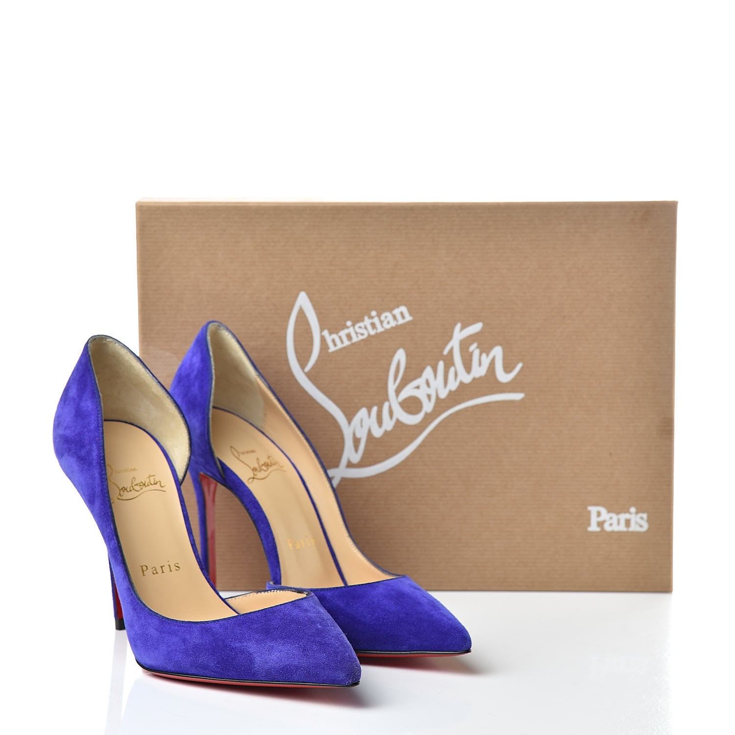 Christian Louboutin Veau Velour Iriza 100 Pumps 35.5 Purple Pop 11 of 11