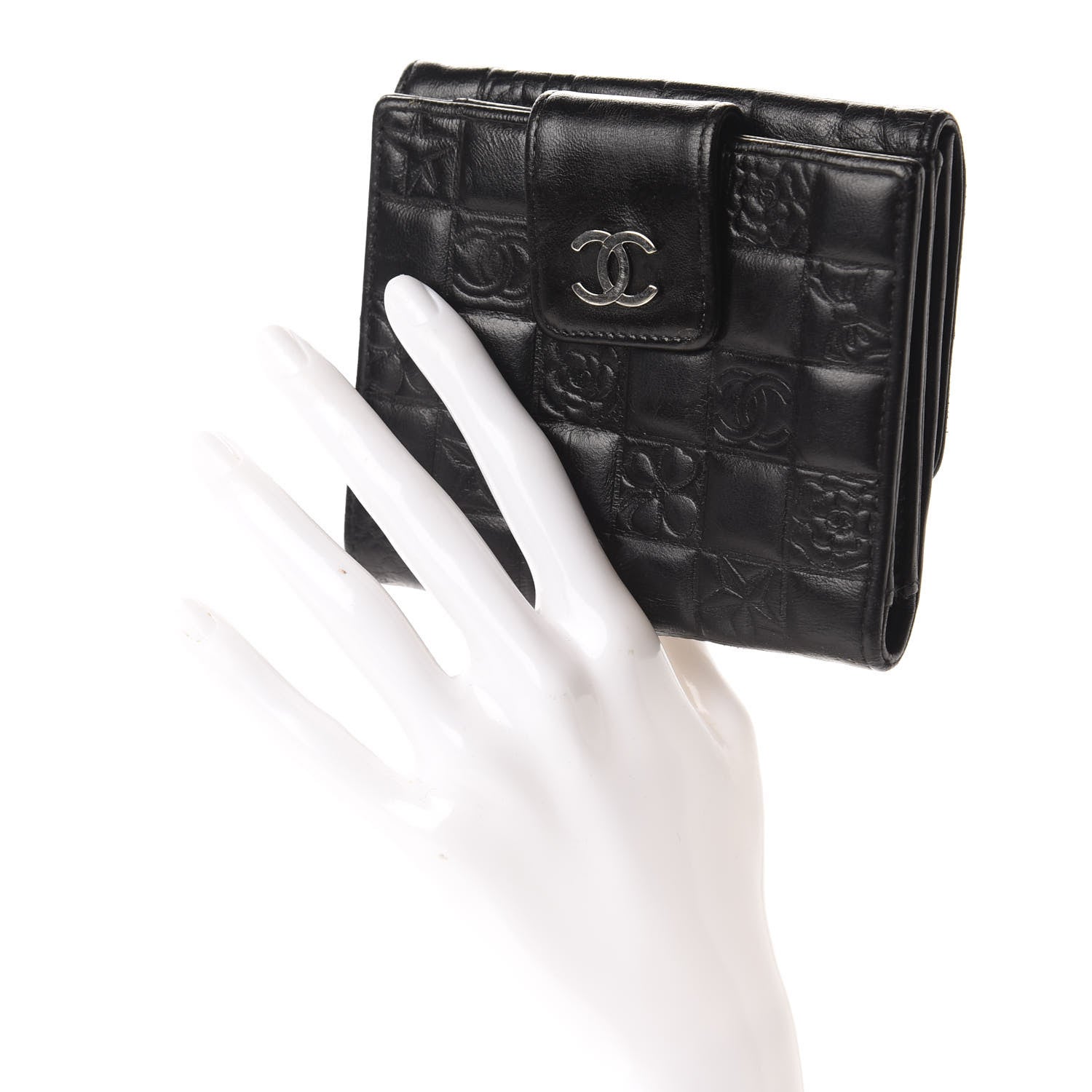 Chanel Lambskin Precious Symbols French Wallet Black 2 of 11