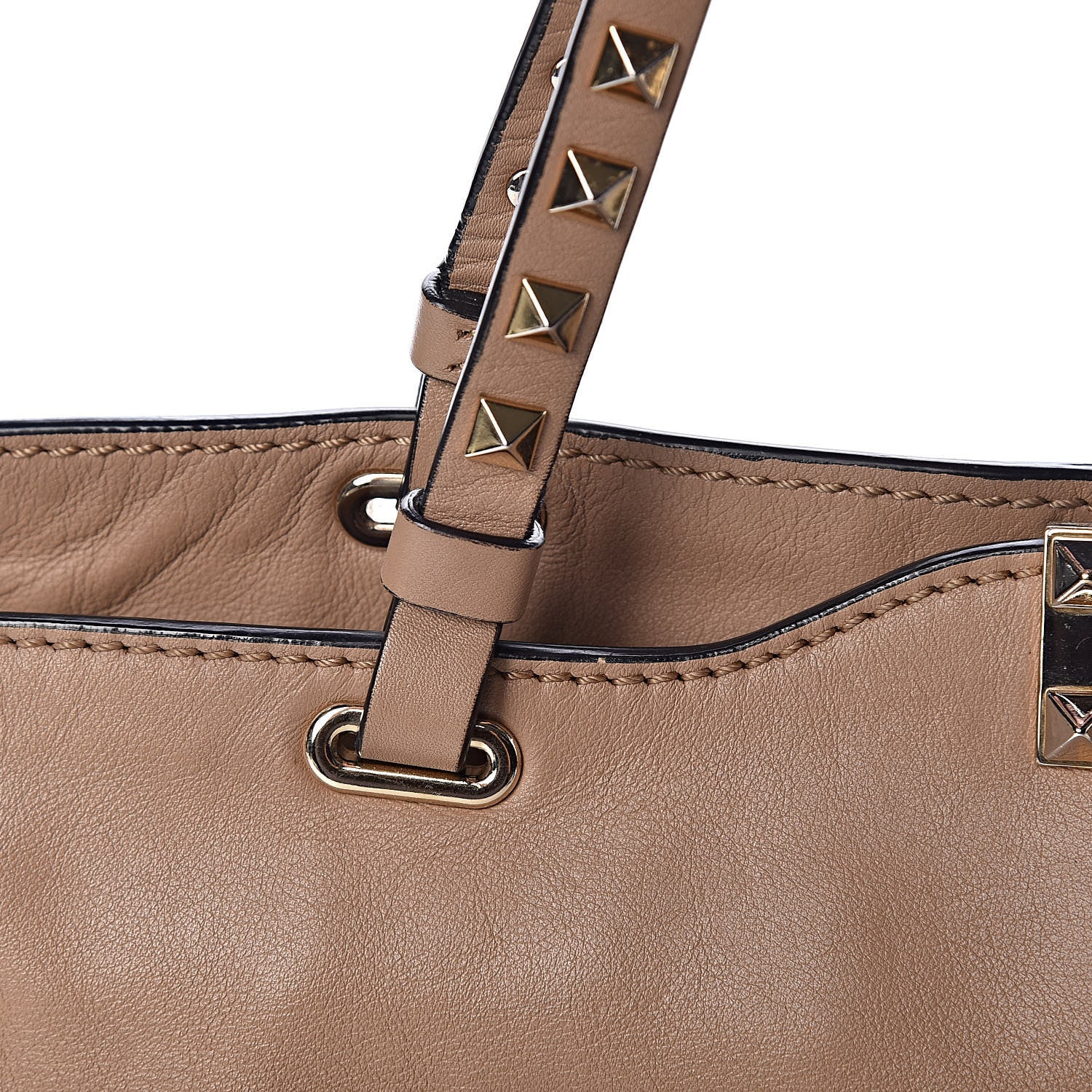 Valentino Garavani Vitello Medium Rockstud Tote Alpaca 13 of 21