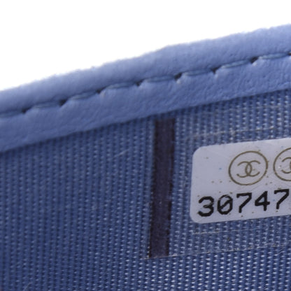 Chanel Lambskin Quilted Card Holder Light Blue 8 of 9