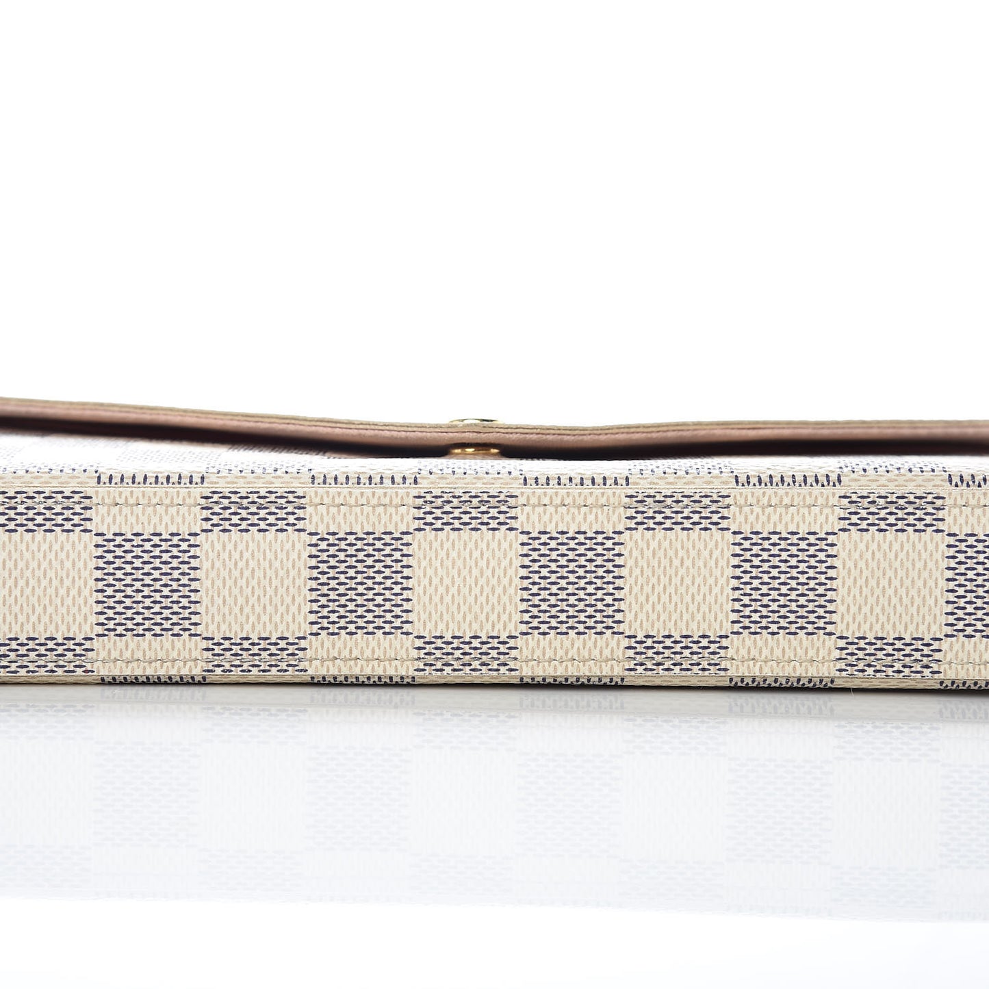 Damier Azur Pochette Felicie Chain Wallet Rose Ballerine