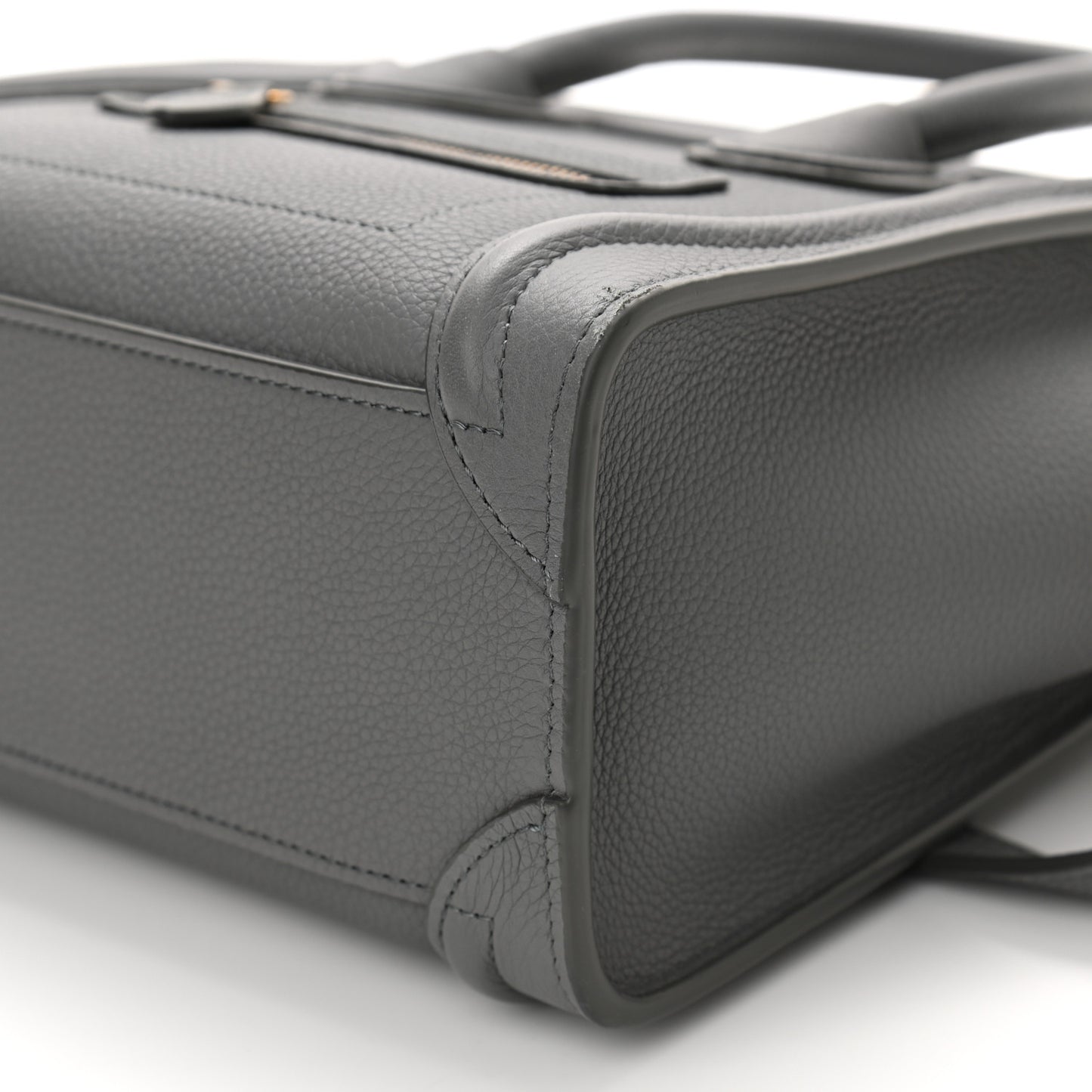 Drummed Calfskin Nano Luggage Kohl