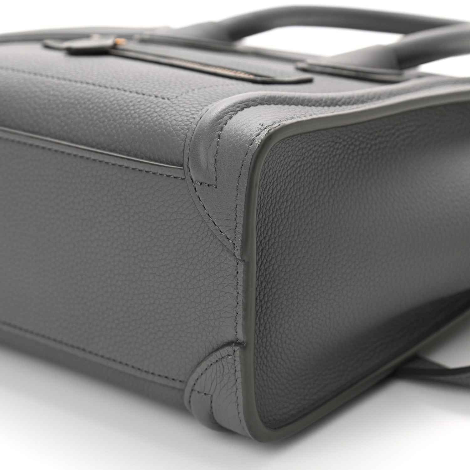 Celine Drummed Calfskin Nano Luggage Kohl 10 of 11