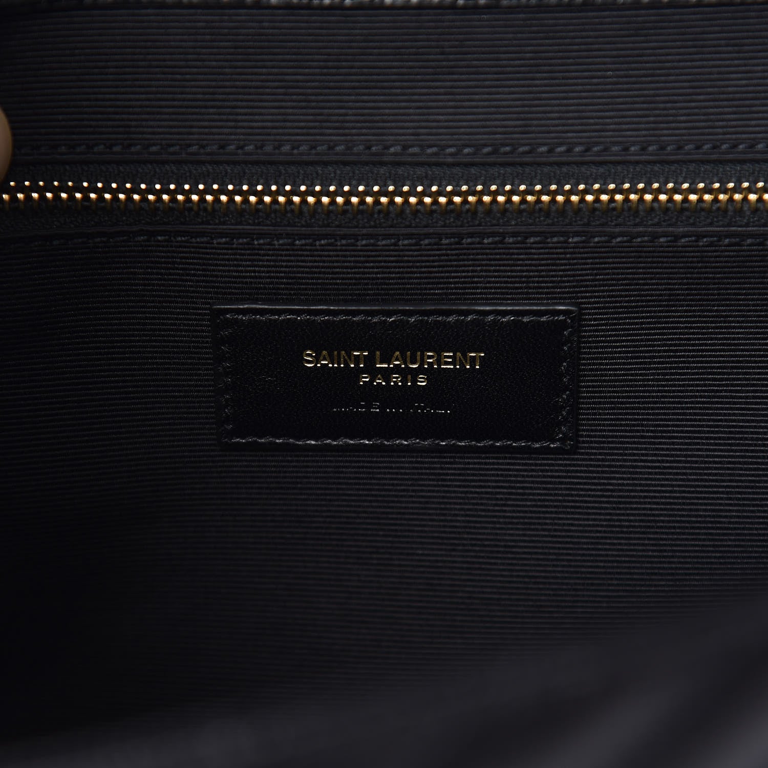 Saint Laurent Grain De Poudre Matelasse Chevron Large Monogram Satchel Black 8 of 10