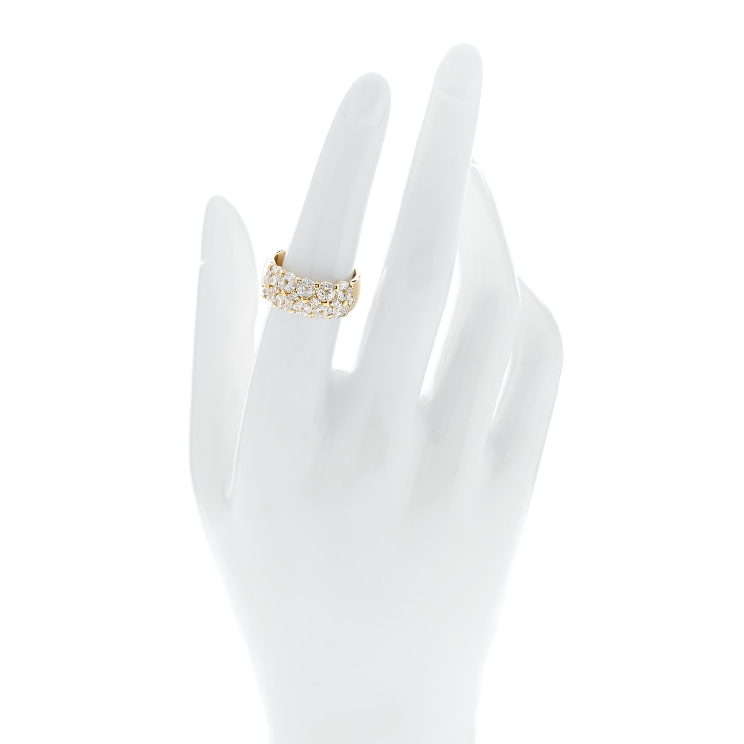Parker & West by FASHIONPHILE 18K Yellow Gold Diamond 1.53ctw Band Ring 53 6.5 2 of 9