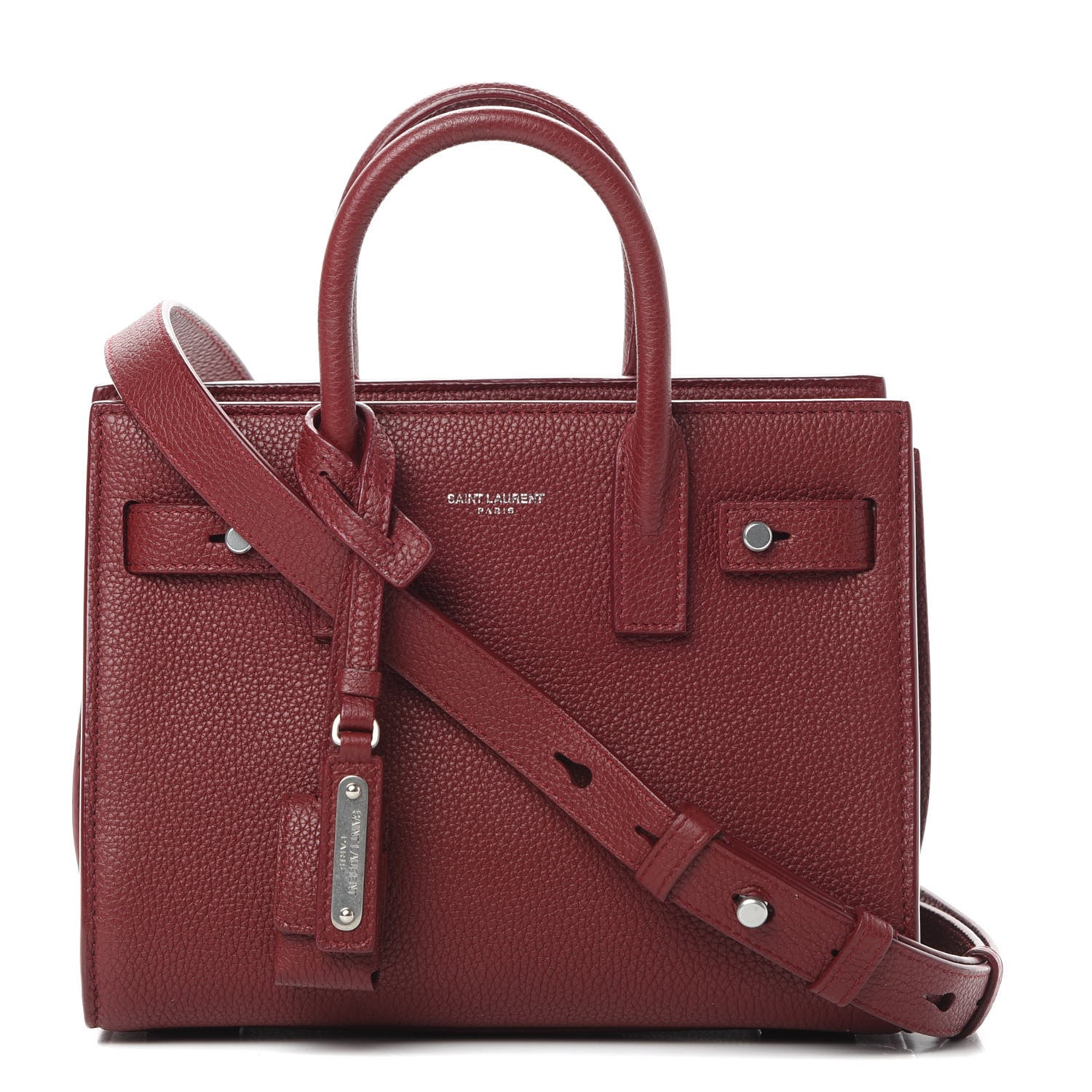 Saint Laurent Grained Calfskin Nano Sac De Jour Souple Palissandre 1 of 12