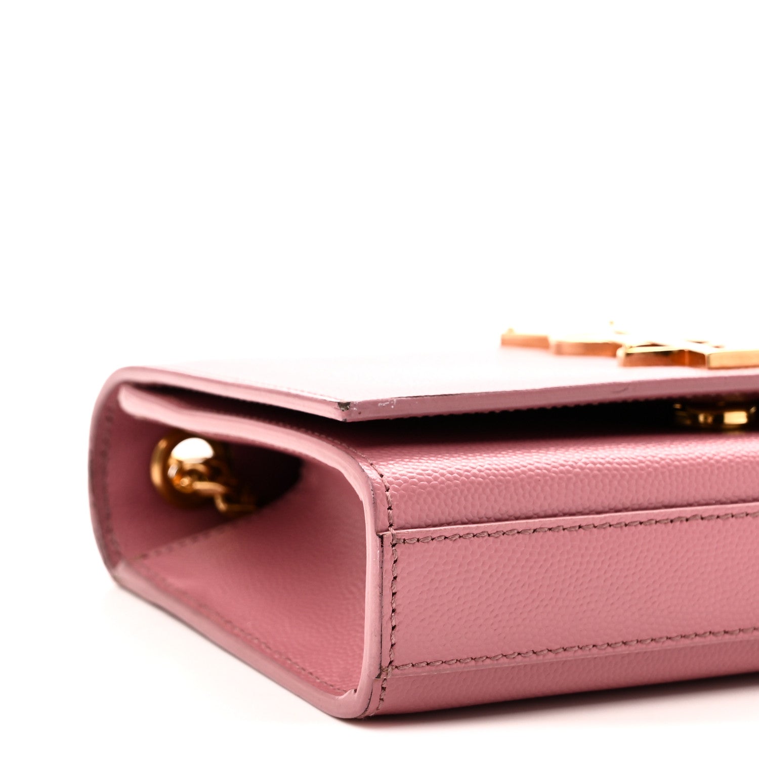 Saint Laurent Grain De Poudre Small Monogram Kate Satchel Old Rose 8 of 9