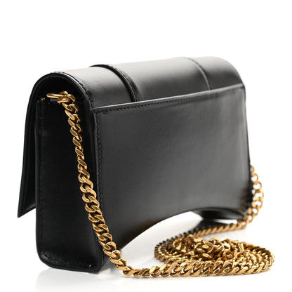 Balenciaga Shiny Box Calfskin Hourglass Chain Bag Black 3 of 8